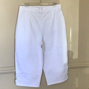 Denim&Co White Cropped Pants